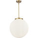 Franklin Restoration Beacon LED 16 inch Brushed Brass Statement Pendant Ceiling Light in Matte White