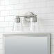 Baker 2 Light 14 inch Brushed Nickel Vanity Light Wall Light