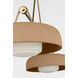 Richard June Liora 2 Light 47 inch Estate Brass Chandelier Ceiling Light in LED, Toast Stoneware