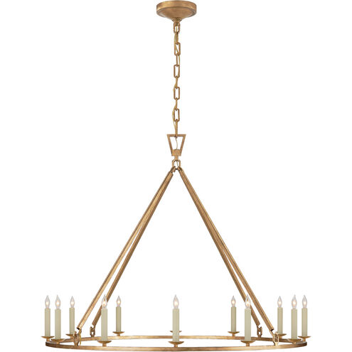 Chapman & Myers Darlana 12 Light 40 inch Gilded Iron Single Ring Chandelier Ceiling Light, Large