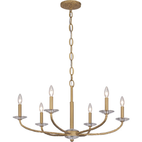 Atella 6 Light 32 inch Ashen Gold Chandelier Ceiling Light