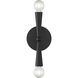 Contemporary 2 Light 4.75 inch Matte Black Wall Sconce Wall Light