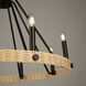 Perris LED 32 inch Black Chandelier Ceiling Light