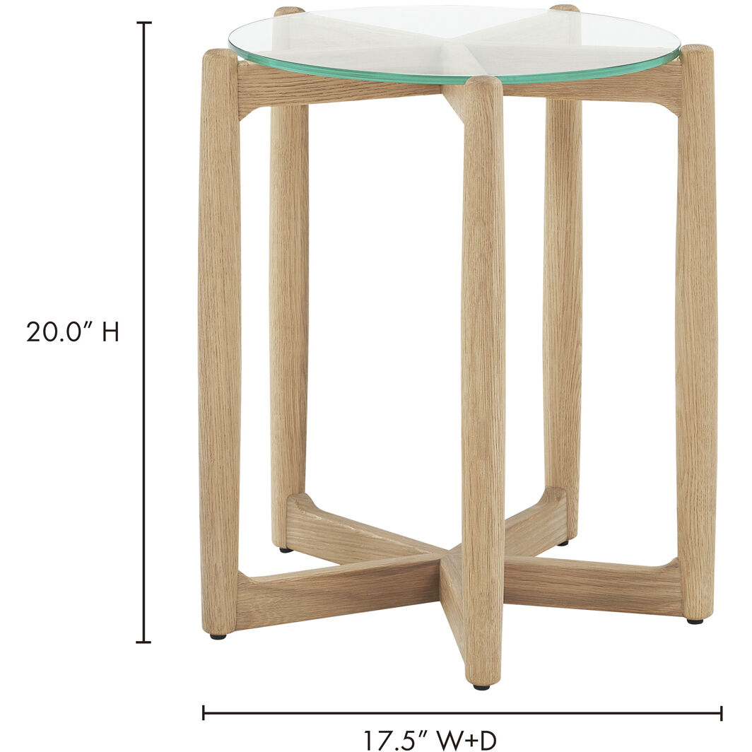 Hetta 19.69 X 17.76 inch Brown End Table