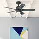 Erling 44 inch Matte Black with Salted Black/Matte Black Blades Ceiling Fan