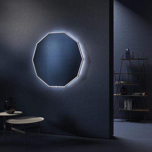 Deca 30 X 30 inch Black LED Lighted Mirror, Vanita by Oxygen