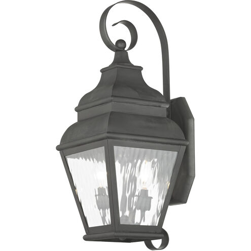 Exeter 2 Light 22 inch Charcoal Outdoor Wall Lantern