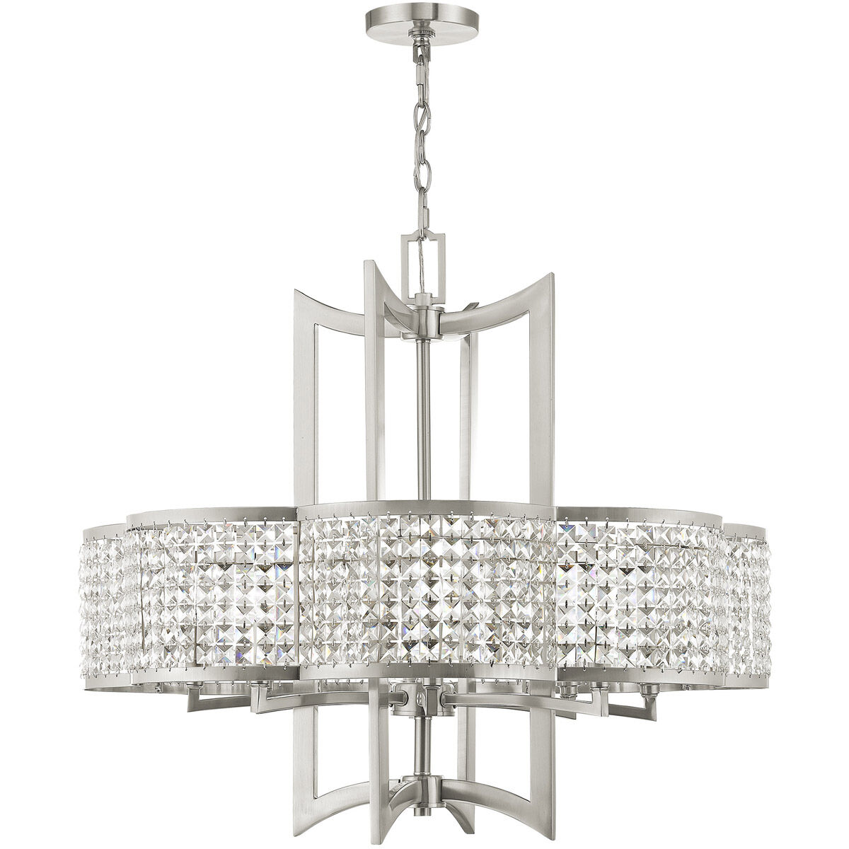 Grammercy 8 Light 30 inch Brushed Nickel Chandelier Ceiling Light