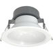 Quartz Matte Powder White Recessed LED Downlight, Selectable Lumens, Selectable CCT