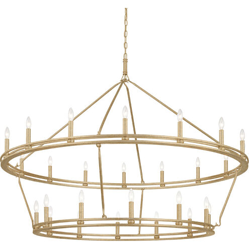 Sutton 28 Light 61 inch Champagne Leaf Chandelier Ceiling Light