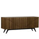 Illusion 78 X 22.5 inch Dark Walnut with Matte Black Sideboard