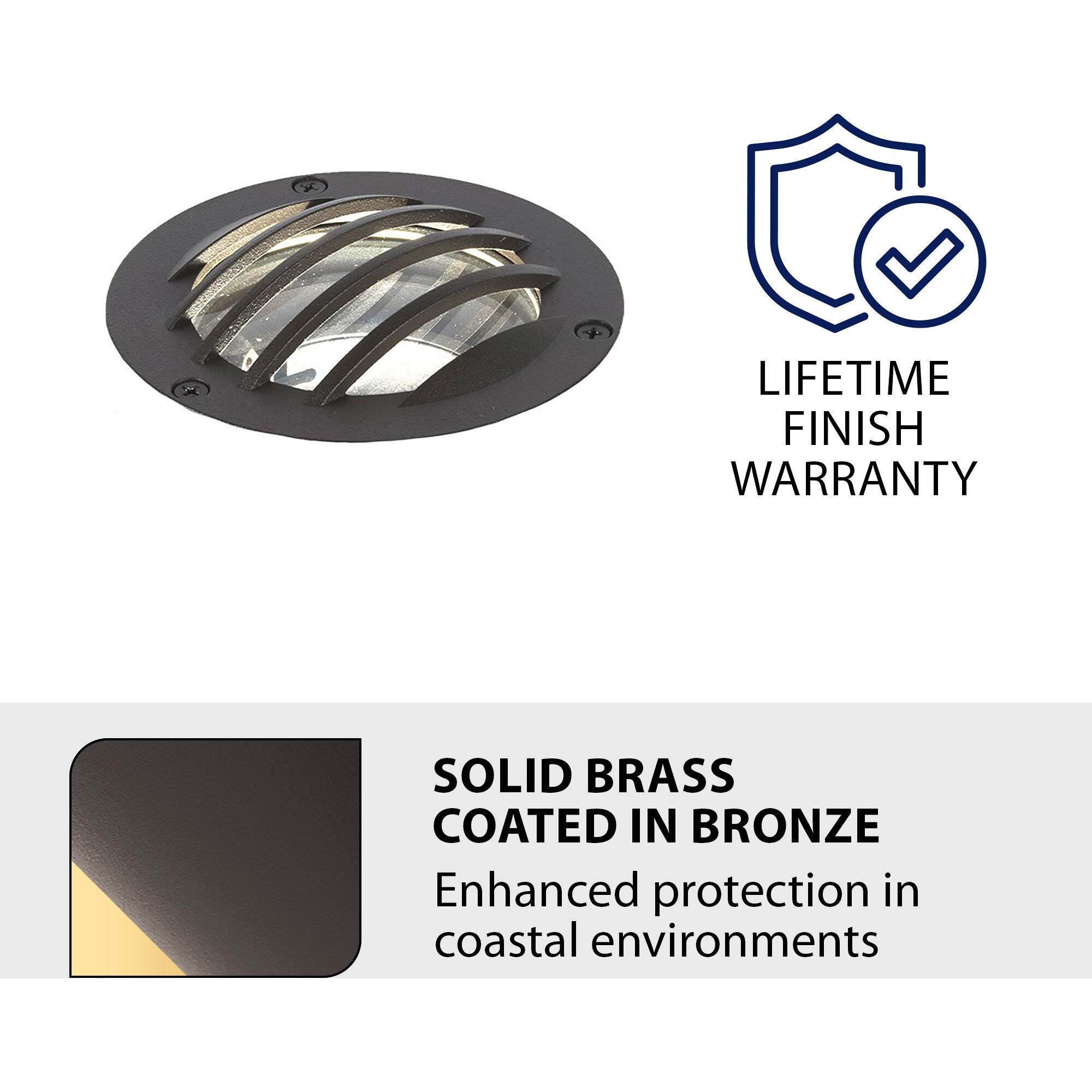 Tyler Solid Brass Coated in Bronze Mounting Accessory in Bronzed Brass, WAC Landscape