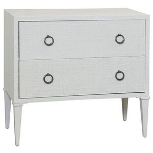 Bay St. Louis Bone Gray and Woven Chest