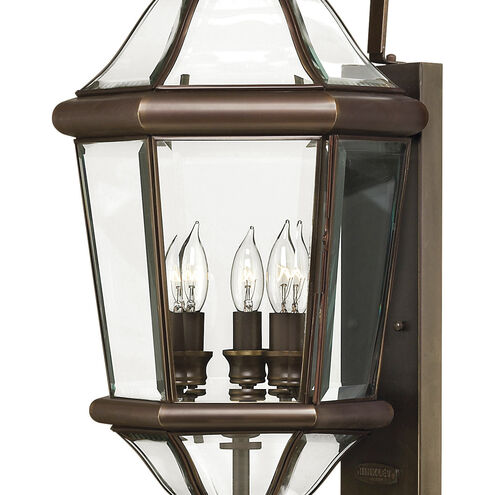 Augusta LED 27 inch Copper Bronze Outdoor Wall Mount Lantern, Small