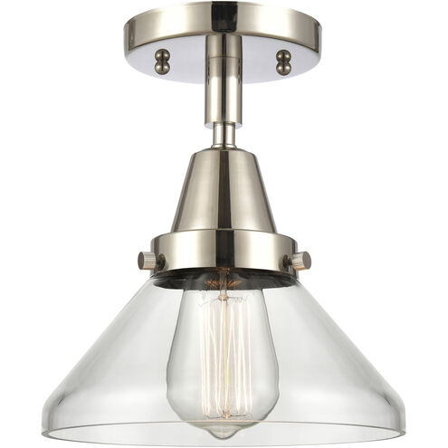 Franklin Restoration Caden LED 8 inch Polished Nickel Flush Mount Ceiling Light in Clear Glass
