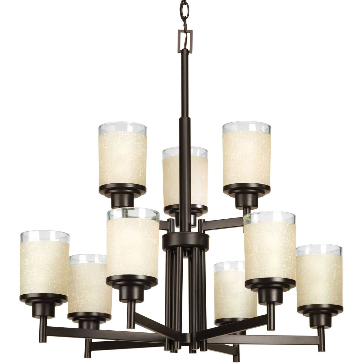 Alexa 9 Light 28 inch Antique Bronze Chandelier Ceiling Light