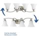 Joy 4 Light 30 inch Brushed Nickel Bath Vanity Wall Light
