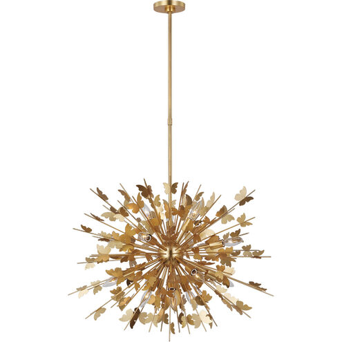 Julie Neill Farfalle LED 30 inch Gild Chandelier Ceiling Light, Medium