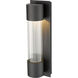 Striate LED 17 inch Black Outdoor Wall Light