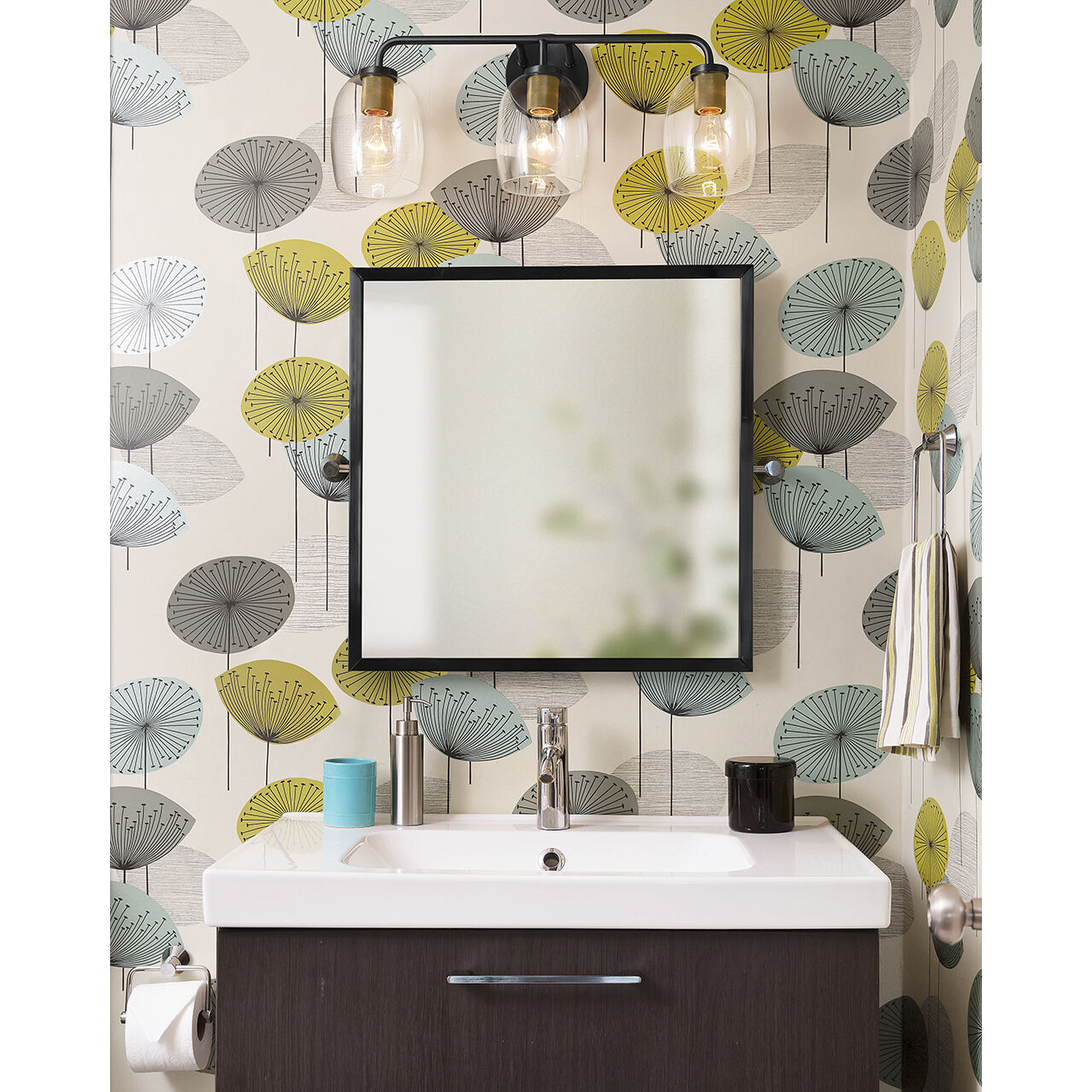 Percy LED 24 inch Black Bath Light Wall Light