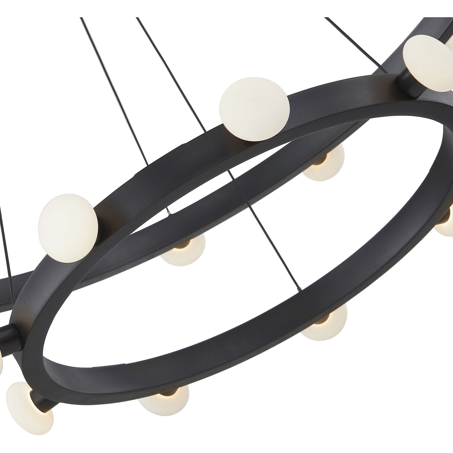 Rezz LED 35.5 inch Black Chandelier Ceiling Light