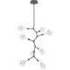 Blossom LED 31.7 inch Graphite Chandelier Ceiling Light, Modern Vine