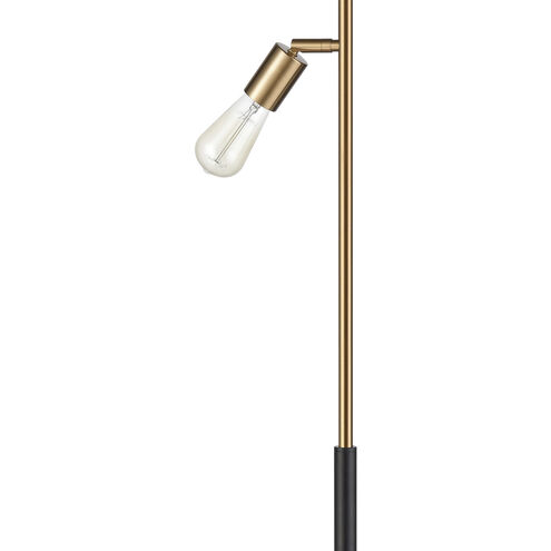 Kelston 62 inch 60.00 watt Matte Black with Aged Brass Floor Lamp Portable Light