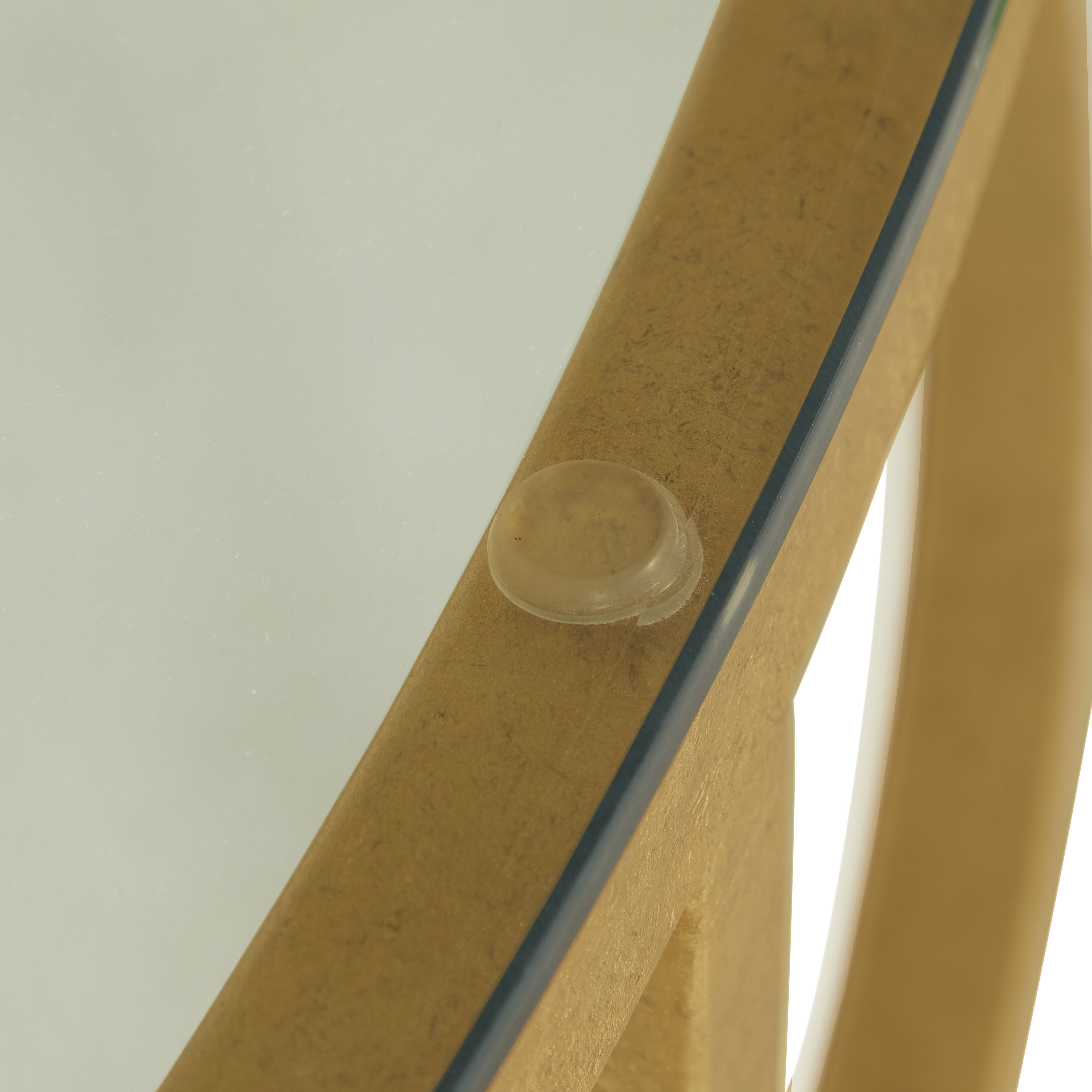 Constance 50 X 50 inch White Leather and Antique Brass Leaf Coffee Table