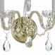 Traditional Crystal Sconce Wall Light in Clear Spectra, Polished Brass