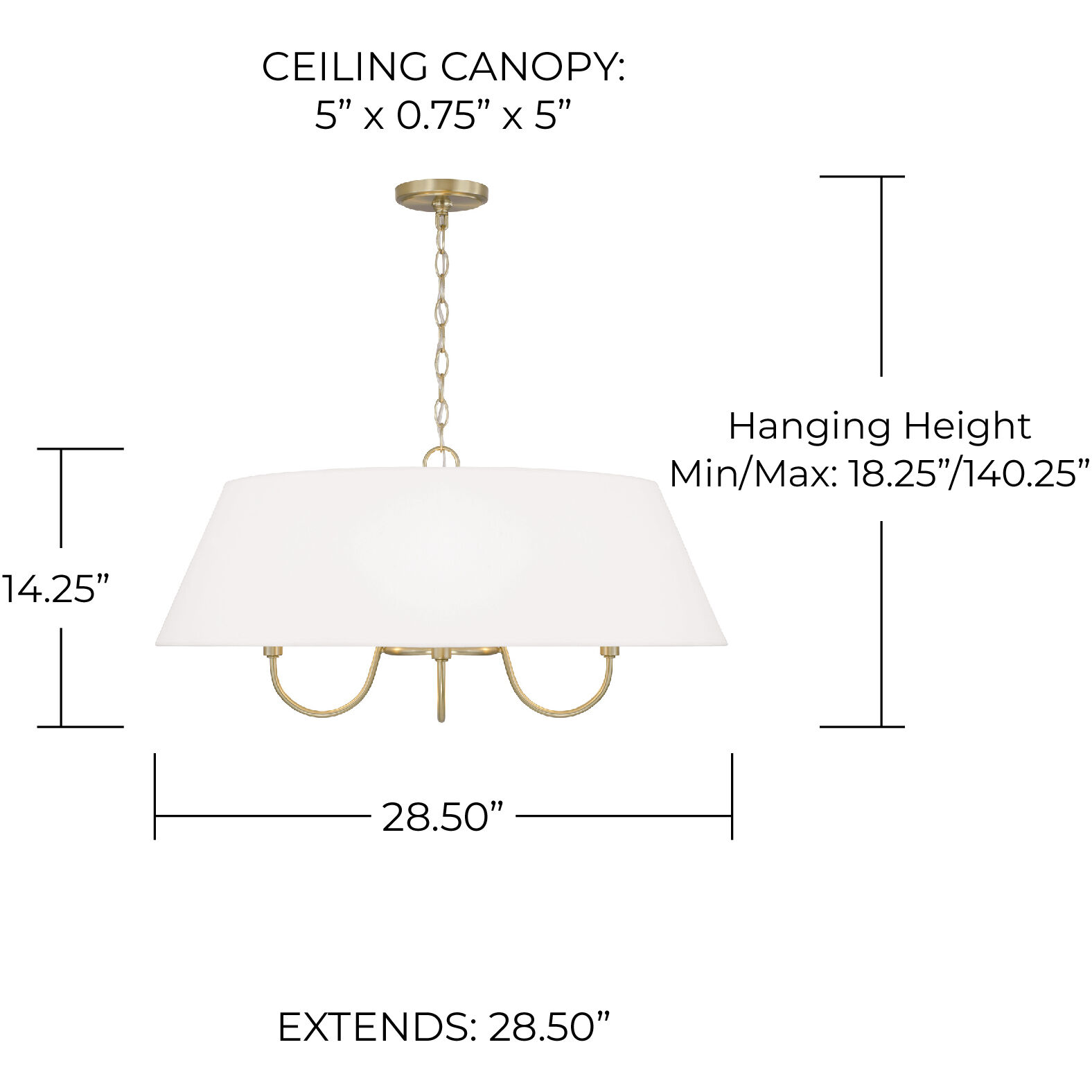 Julia 4 Light 28.5 inch Matte Brass Pendant Ceiling Light