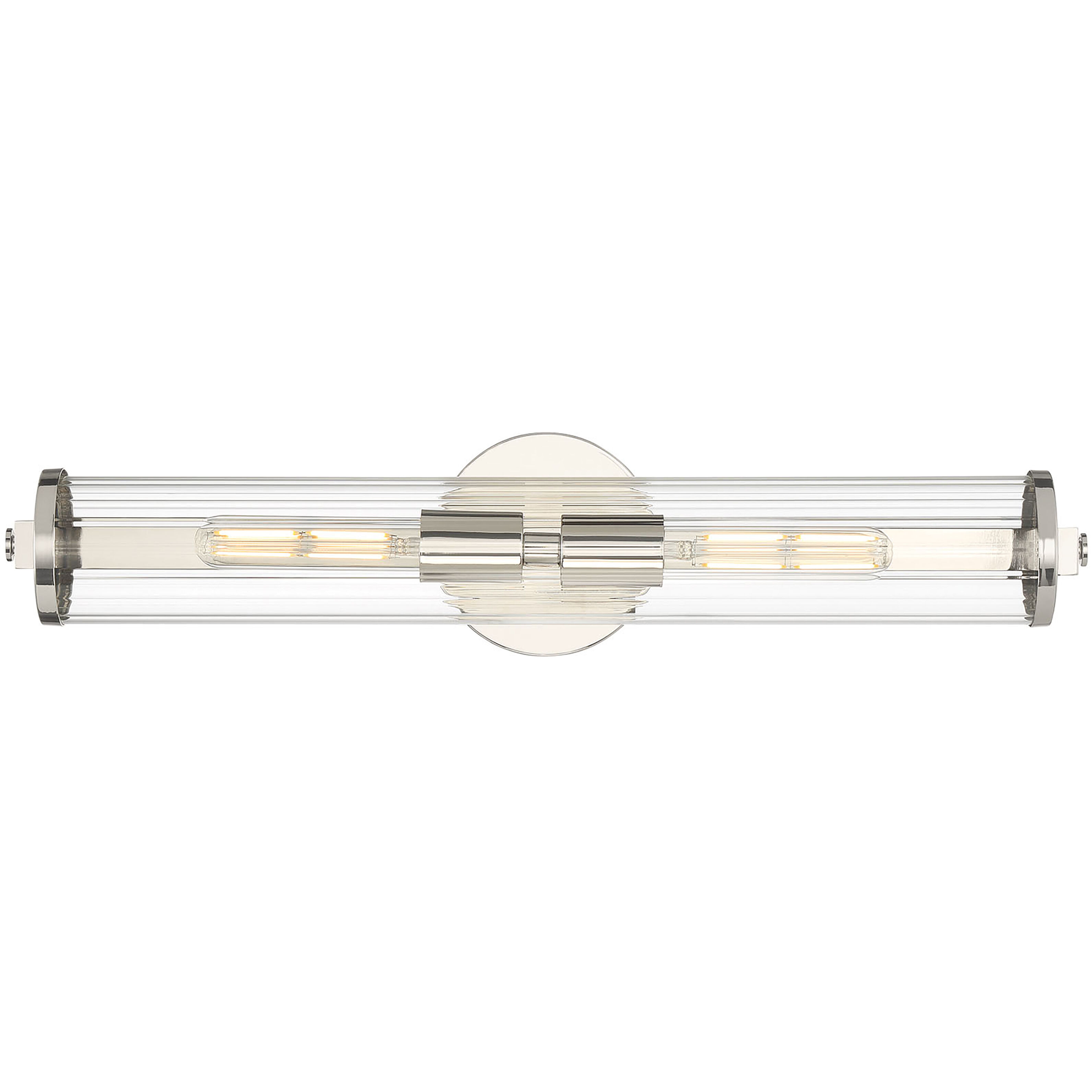 Cylora 2 Light 22.75 inch Polished Nickel Bathroom Vanity Light Bar Wall Light