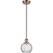 Ballston Athens Water Glass LED 6 inch Antique Copper Mini Pendant Ceiling Light