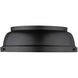 Duncan 2 Light 14 inch Matte Black Flush Mount Ceiling Light, Damp