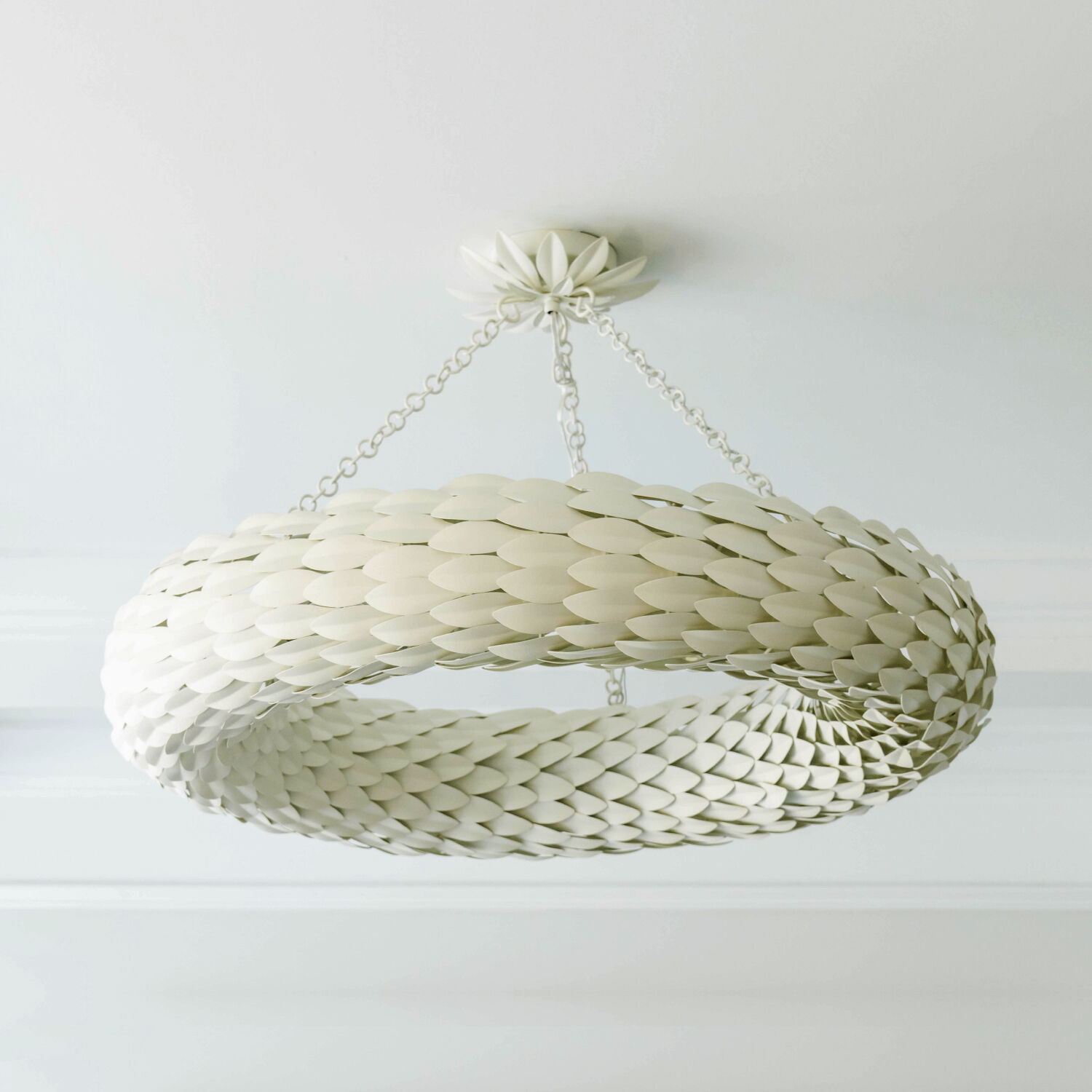 Broche 8 Light 33.5 inch Matte White Semi Flush Ceiling Light