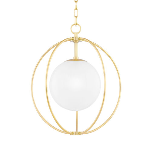 Lyla 1 Light 19 inch Aged Brass Pendant Ceiling Light, Small