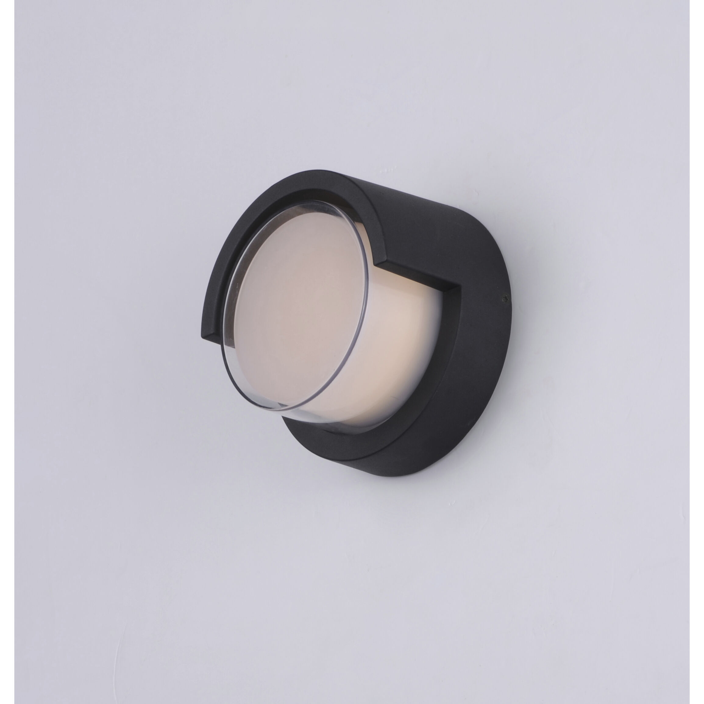 Eyebrow LED 7 inch Black Outdoor Wall Mount