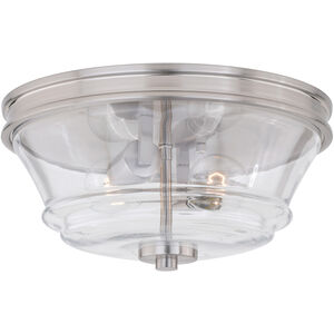 Toledo 2 Light 13 inch Satin Nickel Flush Mount Ceiling Light
