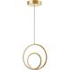Gabriel LED 12 inch Aged Brass Pendant Ceiling Light