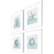Coastal Mosaic Blue and Turquoise and Gray Framed Art, Propac