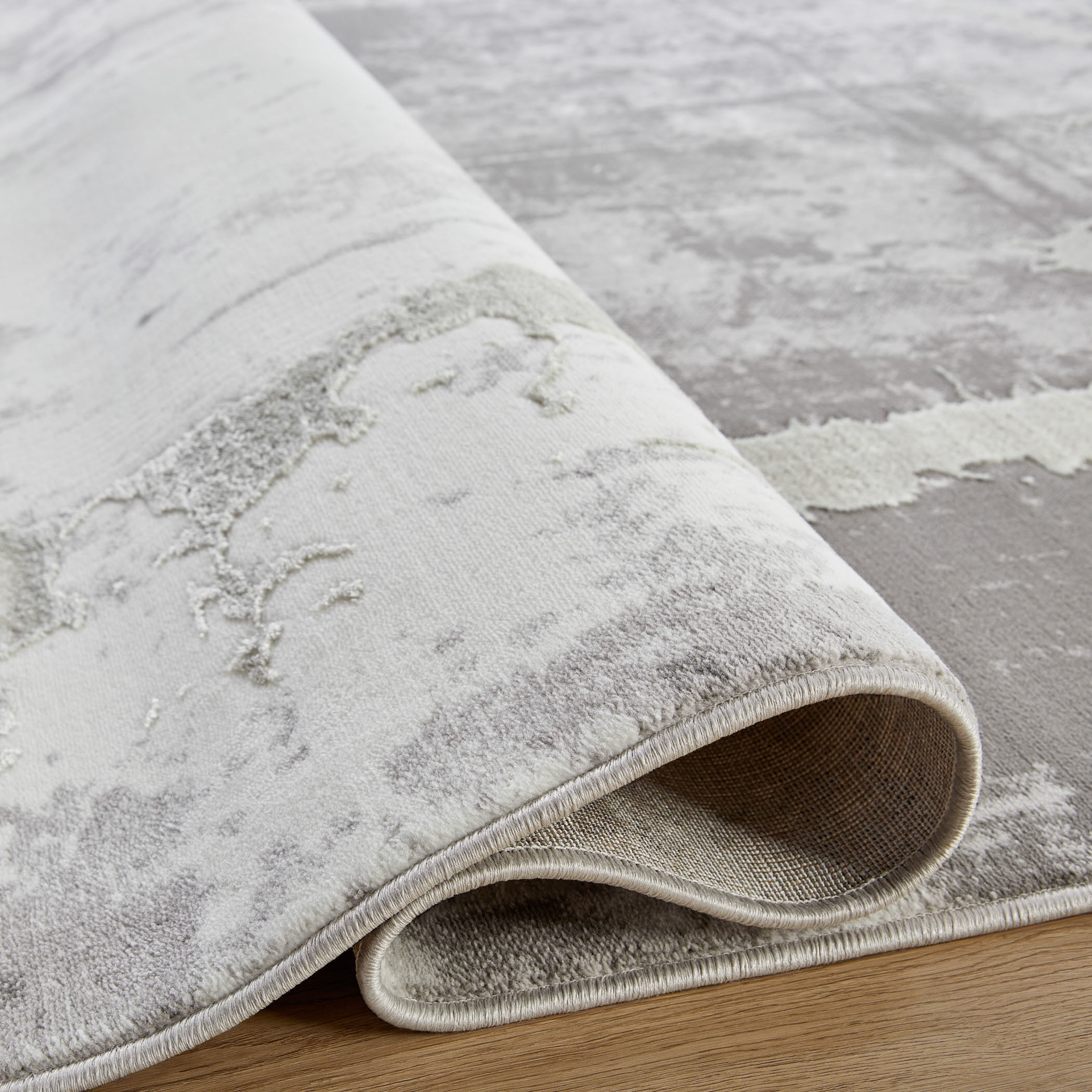 Jasmine 90 X 63 inch Grey Rug in 5 x 7