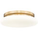 Soleil 1 Light 12 inch Modern Gold Flush Mount Ceiling Light