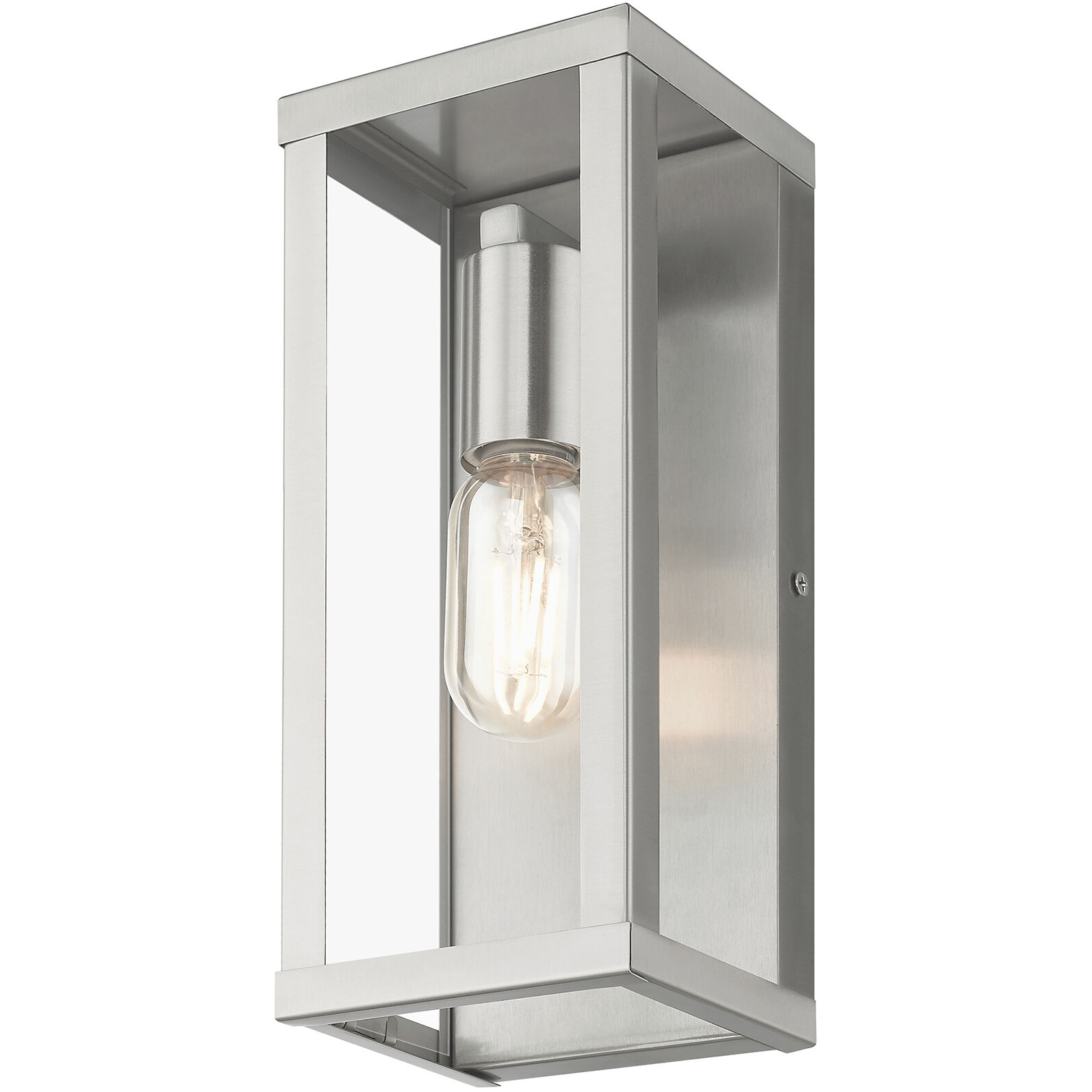 Gaffney 1 Light 11 inch Brushed Nickel Outdoor Wall Lantern, Medium