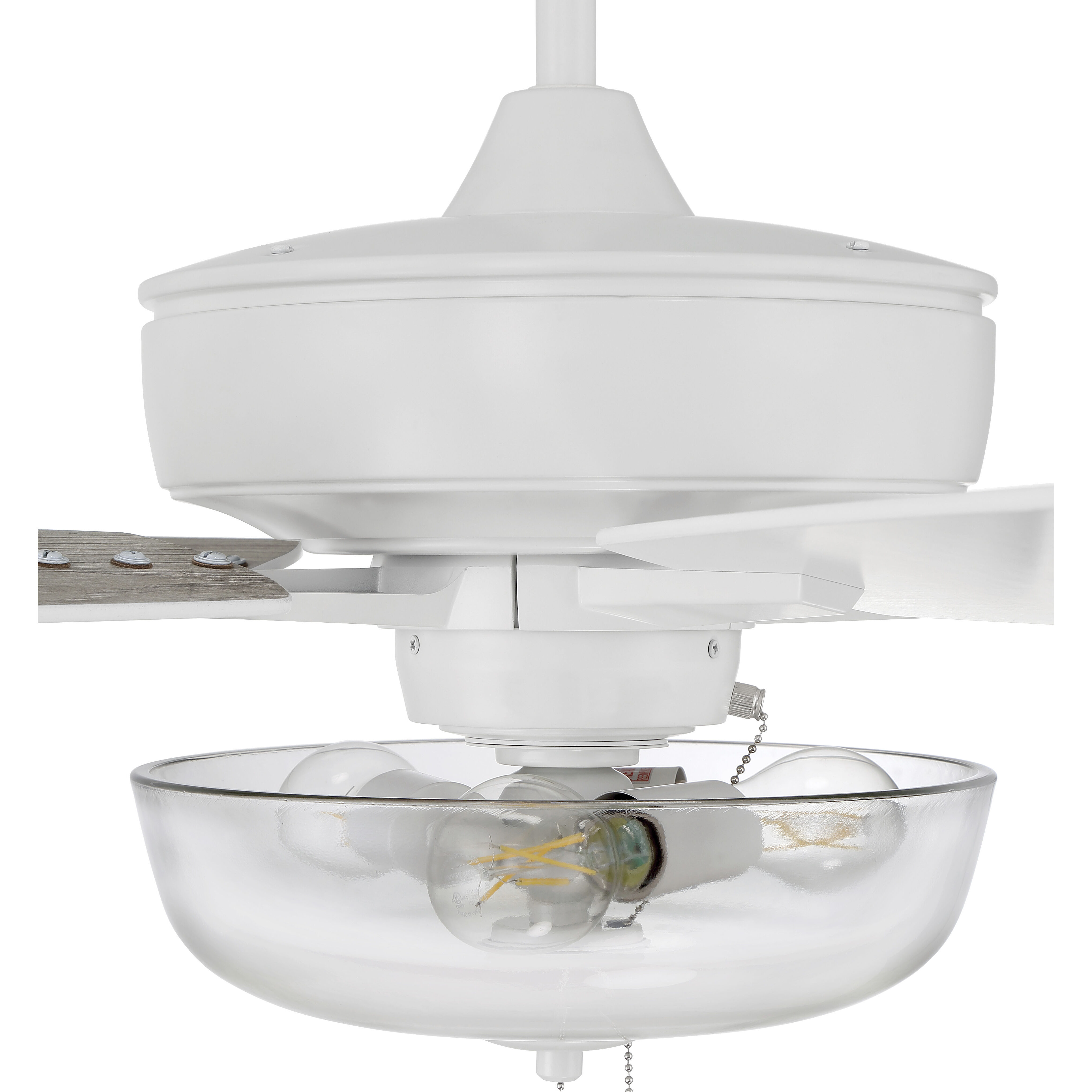 Super Pro 101 60 inch White with White/Washed Oak Blades Contractor Ceiling Fan