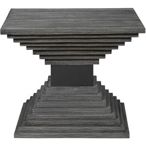 Andes 22 X 18 inch Medium Gray and Black Nickel Accent Table
