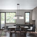 Meridian 2 Light 35 inch Bronze Linear Chandelier Ceiling Light, Large