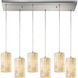 White Beach 6 Light 30 inch Satin Nickel Multi Pendant Ceiling Light, Configurable