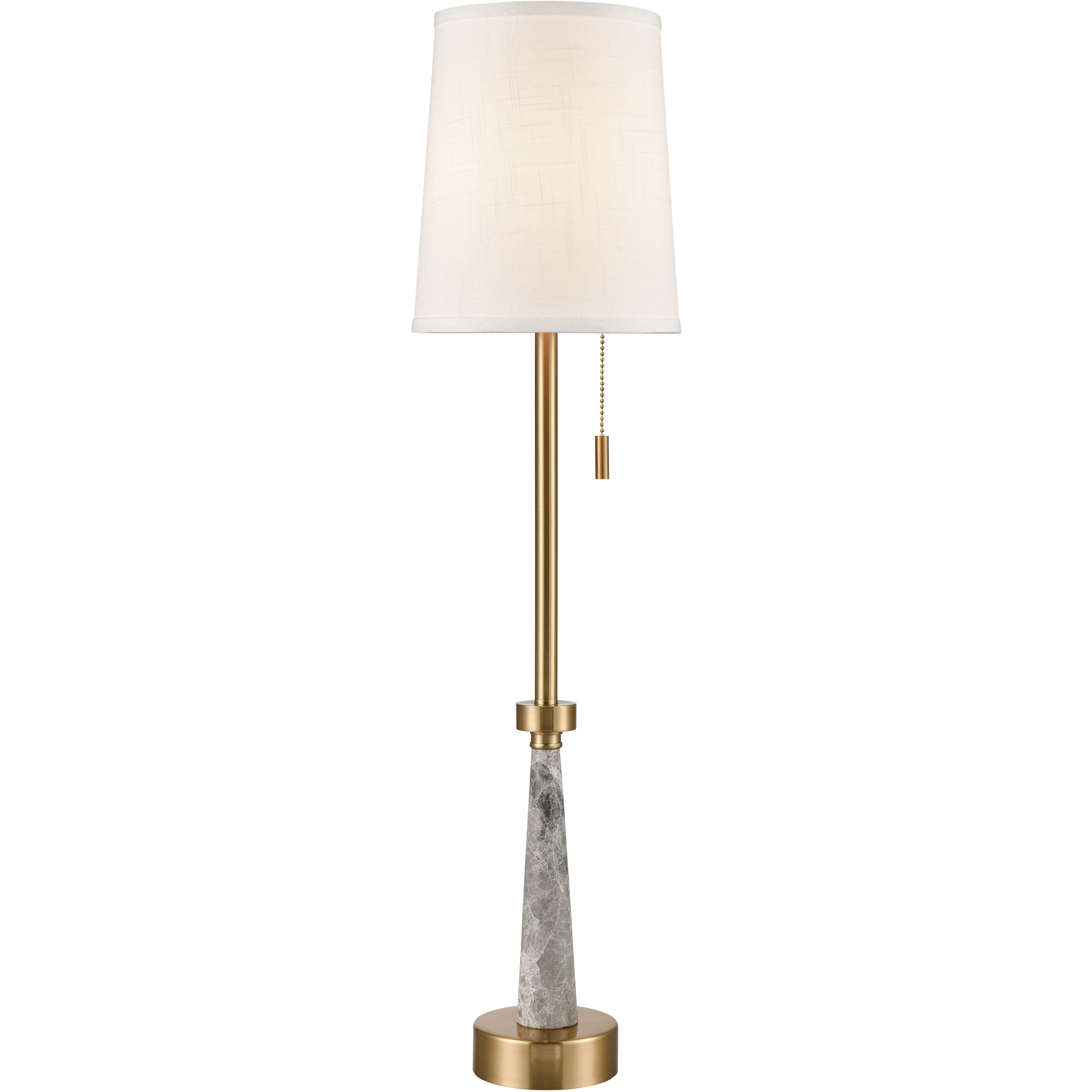 Magda 34 inch 60 watt Aged Brass Buffet Lamp Portable Light