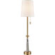 Magda 34 inch 60 watt Aged Brass Buffet Lamp Portable Light