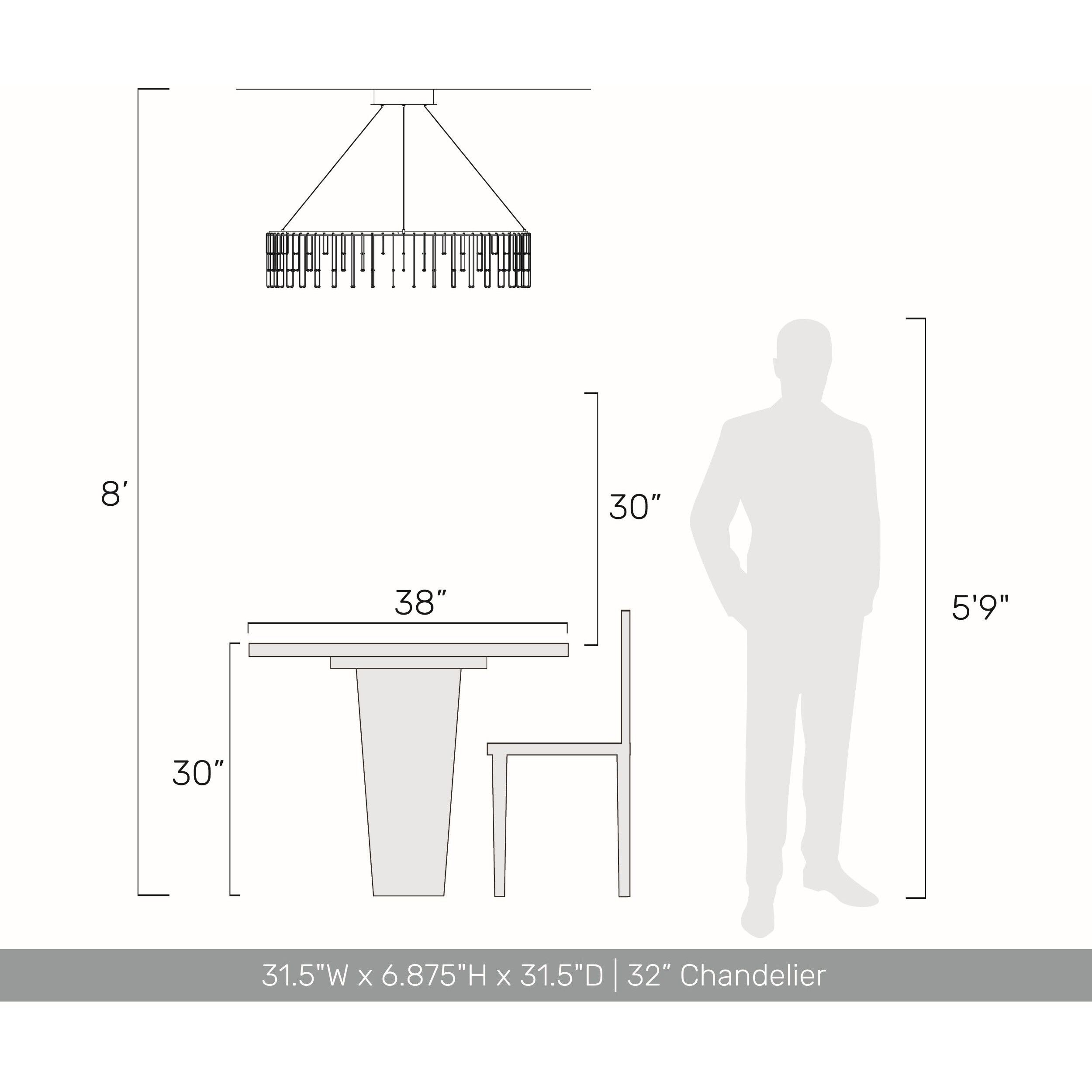 Lucerna LED 31.5 inch Stainless Steel Gold Chandelier Ceiling Light