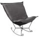 Pana 40 inch Charcoal Puff Rocker Ottoman
